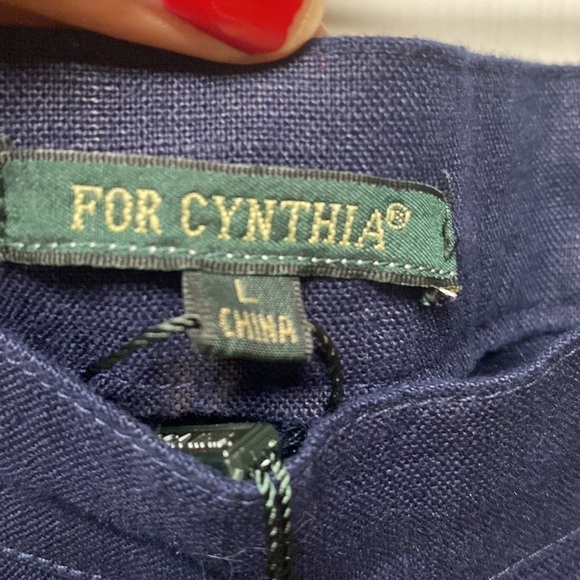 NWT For Cynthia 100%
Linen Royal Blue Wide Leg high waist - Picture 3 of 11